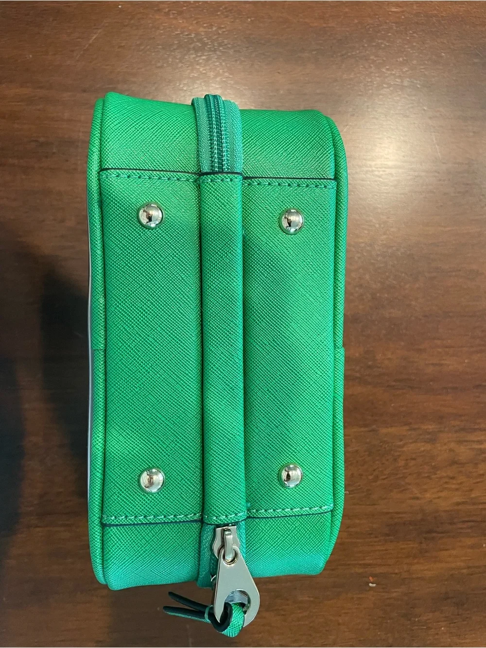 Calpak Small Clear Cosmetics Case in Green